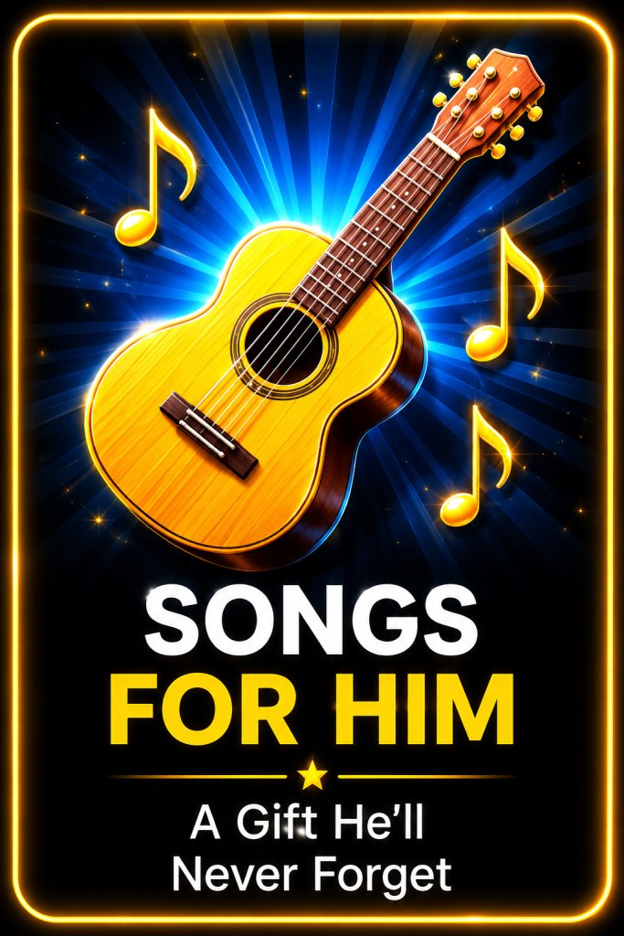 Man listening to a personalized song created especially for him, celebrating his story, achievements, and special moments.